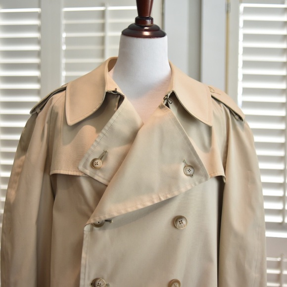 Vintage Christian Dior Trench Coat double breasted 46R - Picture 10 of 16
